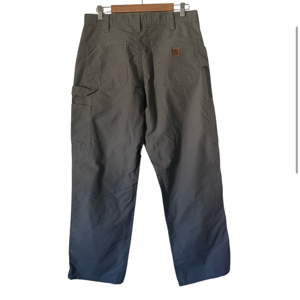 Carhartt Canvas Work Dungarees Loose Fit Pants B151 FAT Fatigue Gray 33 x 30 - Picture 3 of 11